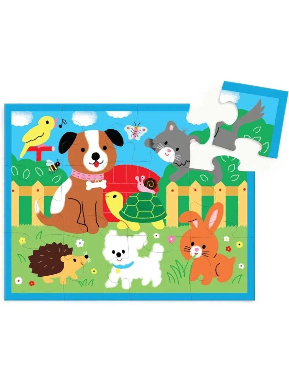 Colorful 12-Piece Pet Puzzle with Reusable Zipper Pouch - Fun & Travel-Friendly!